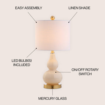 Anya 20.5" Mini Glass LED Table Lamp
